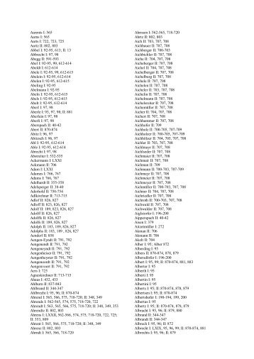 Aarents I: 565 Aarns I: 565 Aarts I: 722, 723, 725 Aartz II: 802, 803 ...