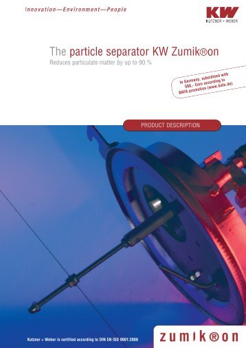 The particle separator KW ZumikÂ®on - Kutzner+Weber
