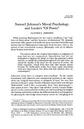 Samuel Johnson's Moral Psychology and Locke's - The Johns ...