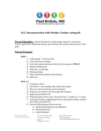 ACL Reconstruction with Patellar Tendon Autograft