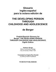 Glosario inglÃ©s-espaÃ±ol para la octava ediciÃ³n ... - Worth Publishers