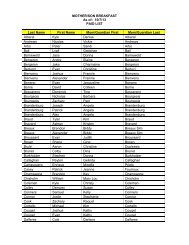 MOTHER/SON BREAKFAST As of: 10/7/13 PAID LIST Last Name ...