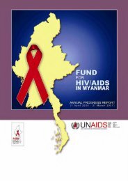 Fund for HIV/AIDS in Myanmar: annual progress report 2006 - unaids