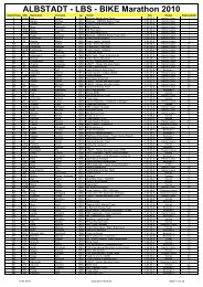 Ergebnis ABM 2010 nach Zeit - Albstadt Bike-Marathon