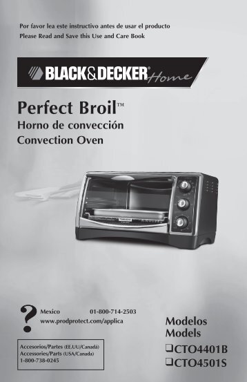 Perfect Broilâ¢ - Applica Use and Care Manuals