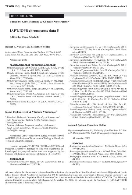 IAPT/IOPB chromosome data 5