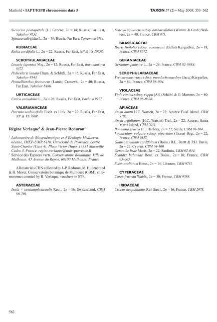 IAPT/IOPB chromosome data 5