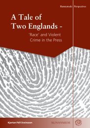 A Tale of Two Englands - - Runnymede Trust