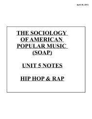 (soap) unit 5 notes hip hop & rap