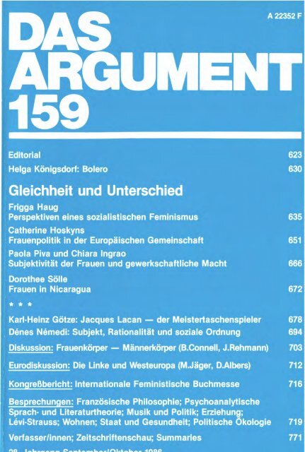 das argument - Berliner Institut für kritische Theorie eV