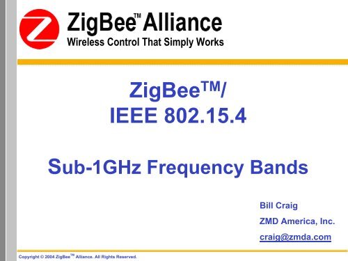 IEEE 802.15.4 - ZigBee