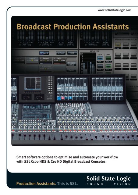 Broadcast Production Assistants - Solid State Logic