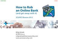 How To Rob An Online Bank And Get Away With It - Acros Security