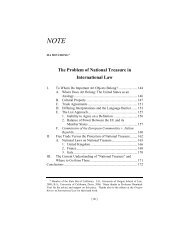 The Problem of National Treasure in International Law - Oregon Law ...