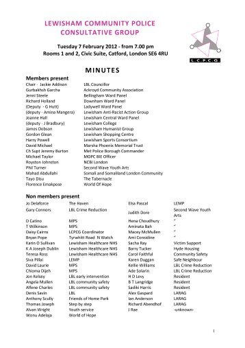 Minutes of previous meeting PDF 160 KB - Council meetings ...