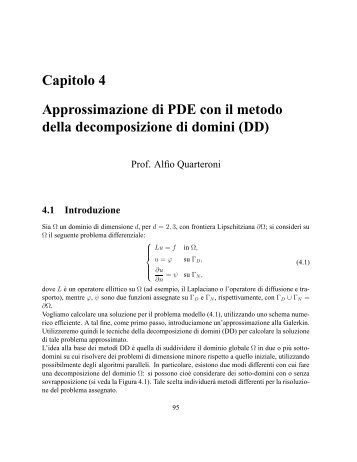 Capitolo 4 Approssimazione di PDE con il metodo della ...