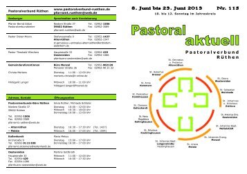 Pastoral-aktuell - Pastoralverbund RÃ¼then