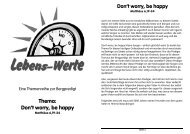 Thema: Don't worry, be happy - markus