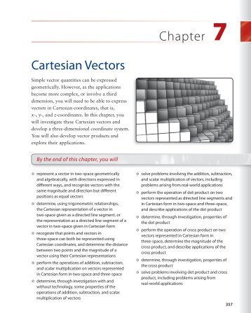 Chapter 7 Cartesian Vectors