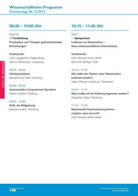 Hauptprogramm - DiVi 2012