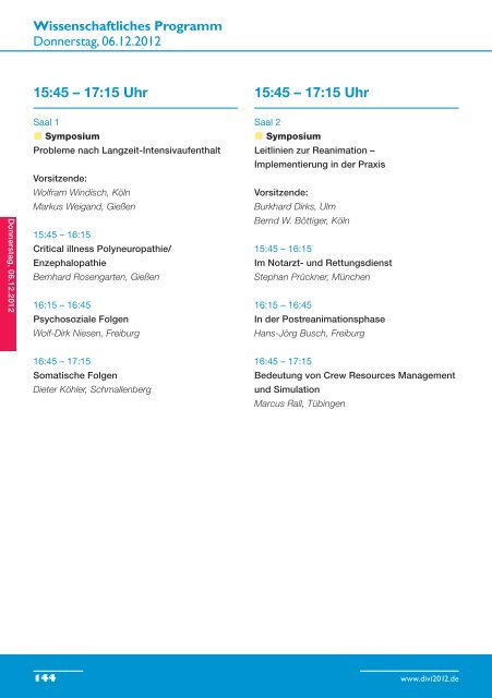 Hauptprogramm - DiVi 2012