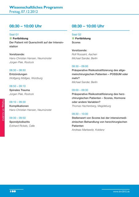 Hauptprogramm - DiVi 2012