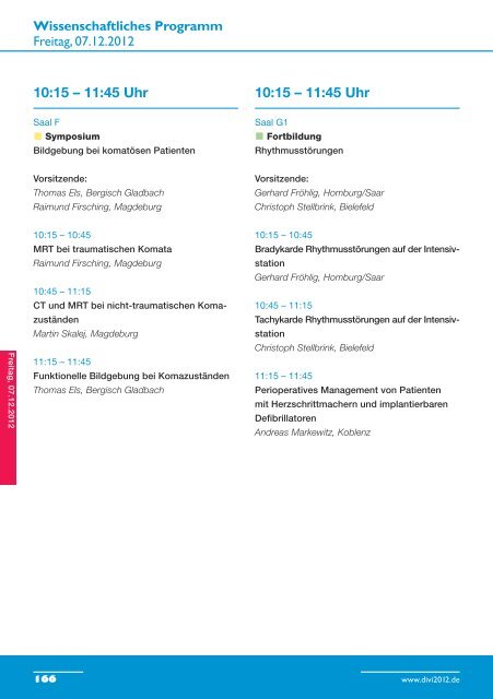 Hauptprogramm - DiVi 2012