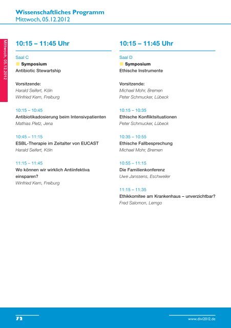 Hauptprogramm - DiVi 2012