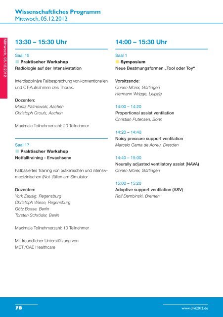 Hauptprogramm - DiVi 2012