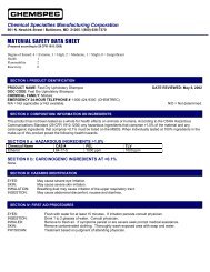 MATERIAL SAFETY DATA SHEET - Benman Industries Inc.