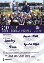 School Holiday Program - Fremantle Football Club