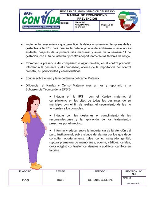 manual de promocion y prevencion manual de promoción ... - Convida