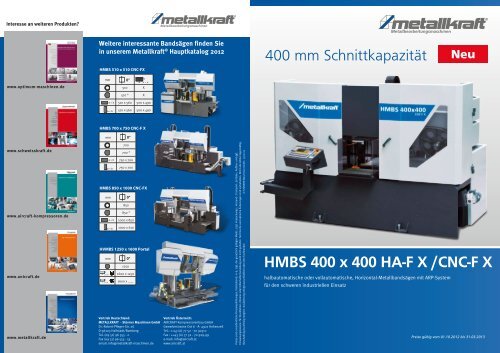 HMBS 400 x 400 HA-F X /CNC-F X - Stürmer
