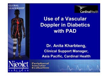 Use of a Vascular Doppler in Diabetics with PAD