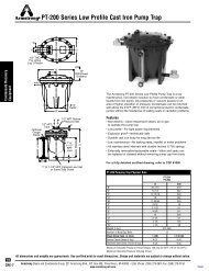 PT-200 Series Low Profile Cast Iron Pump Trap - Disval