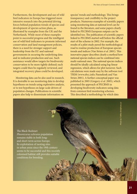 The State of Europe's Common Birds 2008 - European Bird Census ...