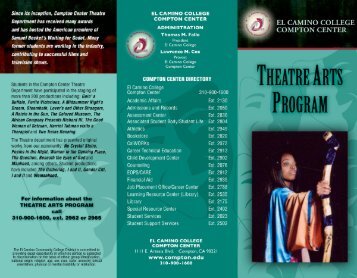 El Camino College Compton Center Theatre Arts Program brochure