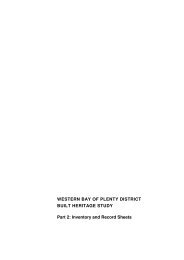 Built Heritage Inventory - Western Bay of Plenty District Council