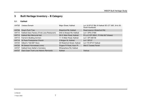 Built Heritage Inventory - Western Bay of Plenty District Council