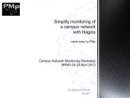 Simplify monitoring of a campus network with Nagios: Our experiences