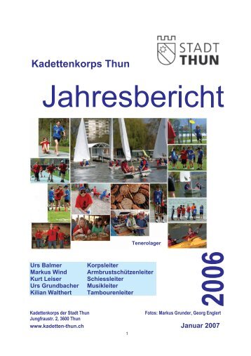 Kadettenkorps Thun - bei den Kadetten Thun