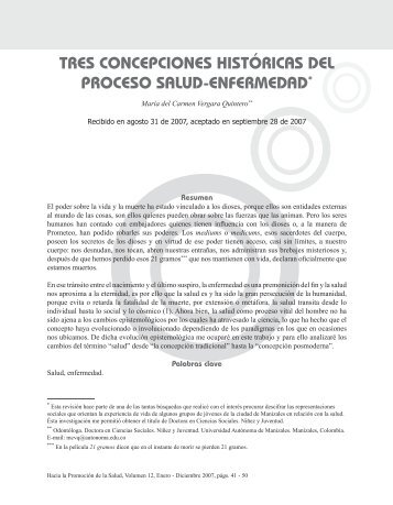 tres concepciones históricas del proceso salud-enfermedad