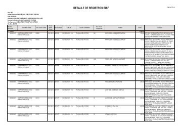 DETALLE DE REGISTROS SIAF