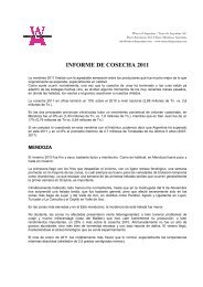 INFORME DE COSECHA 2011 - Wines Of Argentina