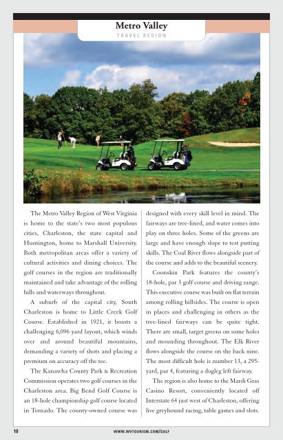 2013 Golf Directory - West Virginia Department of Commerce
