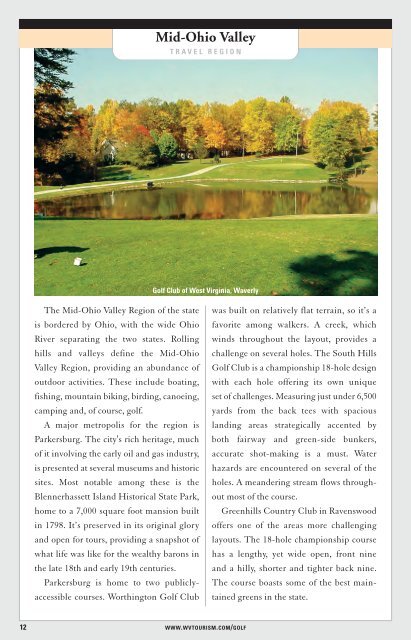 2013 Golf Directory - West Virginia Department of Commerce