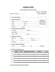 Application Form - JAIKISAN . ORG