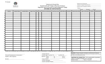 informe de participantes - Departamento del Trabajo y Recursos ...