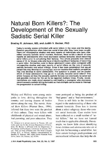 Natural Born Killers? - Journal of the American Academy of ...