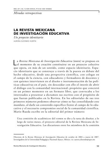 Revista Mexicana de InvestigaciÃ³n Educativa - Consejo Mexicano ...